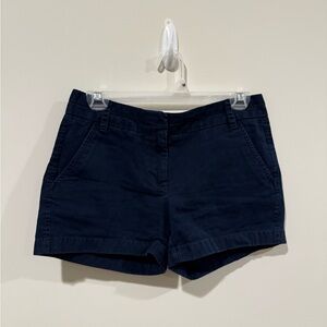 J. Crew Navy Blue Women's Chino Short Shorts Size 0 Preppy Vacation